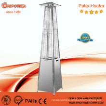 Quartz Tube Real Flame Pyramid Outdoor Gas Patio Heater (stainless steel)